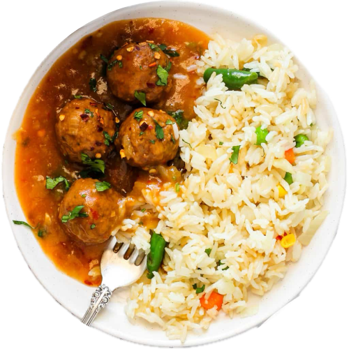 Manchurian Vegetable Fried Rice Bowl